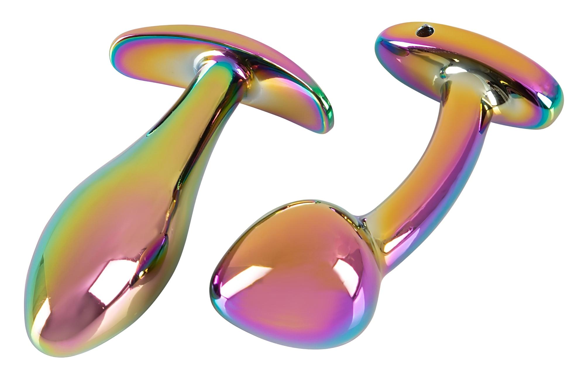 ANOS Metal Rainbow — Fém Anál Plug Szett, 2 db - Image 2