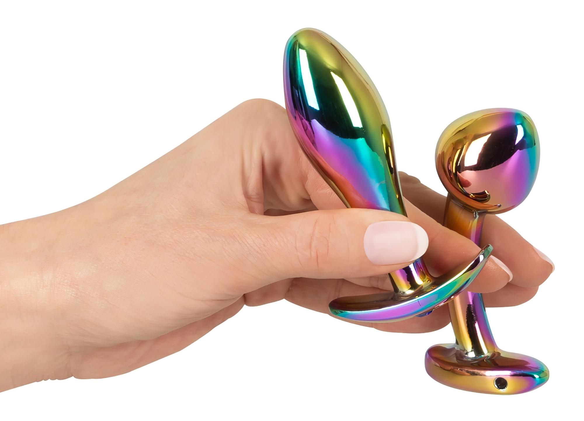 ANOS Metal Rainbow — Fém Anál Plug Szett, 2 db - Image 4