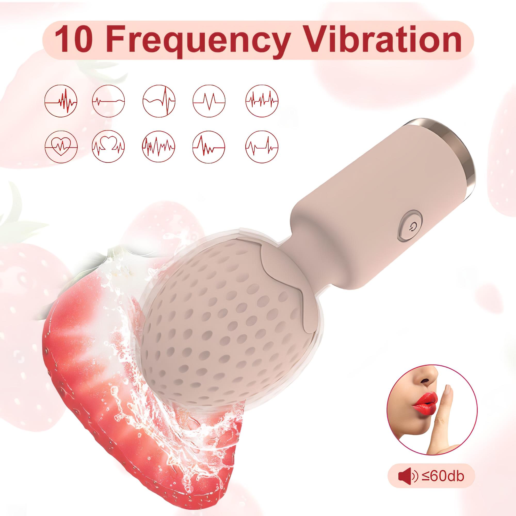 Sunfo Strawberry — Vízálló Mini Masszírozó Vibrátor, Pink