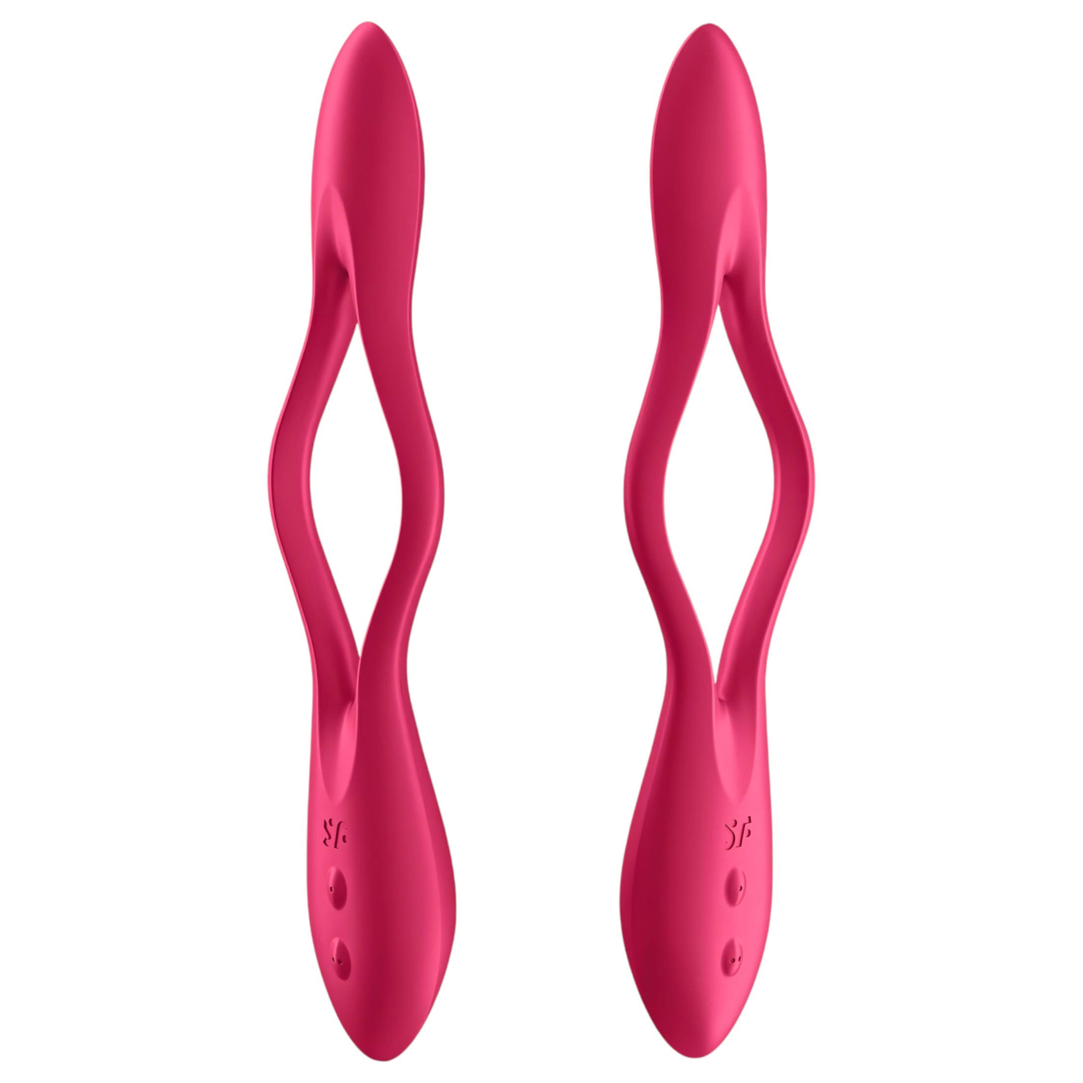 Satisfyer Elastic Joy — Akkus, Flexibilis Párvibrátor, Piros - Image 2
