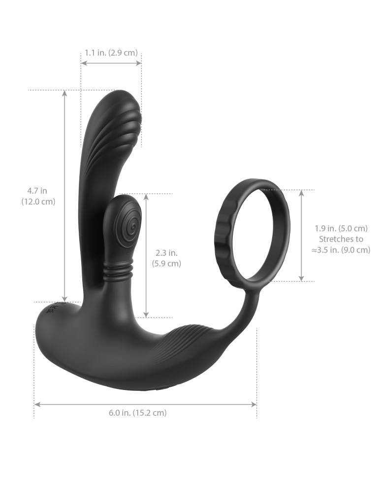 Ass-Gasm IntiMotion — Prosztata Stimulátor Péniszgyűrűvel, Távirányítós - Image 2