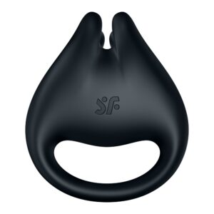 Satisfyer Perfect Pair 1 - ujjvibrátor és péniszgyűrű egyben (fekete)