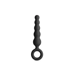 NS Toys Renegade Slip — Fekete Gyöngyös Anál Plug, 9 cm