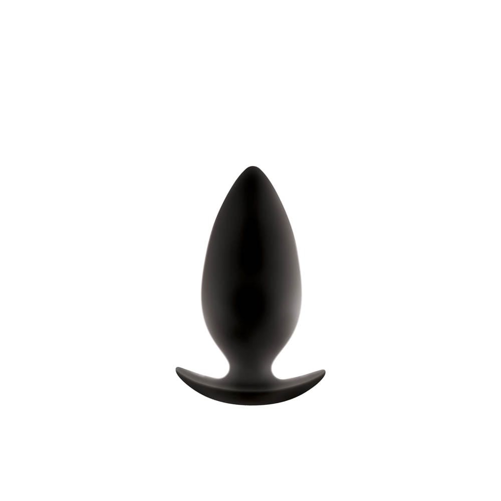 Spades Large 10 cm - anál plug biztonságos fogóval (fekete)