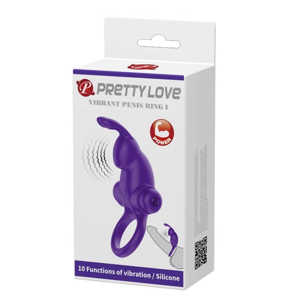 Vibrant Penis Sleeve 1 - vibrátoros péniszgyűrű csiklóizgatóval (lila) - Image 6