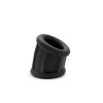 Suave Ball Stretcher 14,4 cm - szilikon mandzsetta péniszre és herére (fekete)