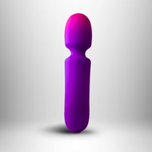 Glo-Girl Wand 16,9 cm - puha fejű masszírozó (lila-rózsaszín)