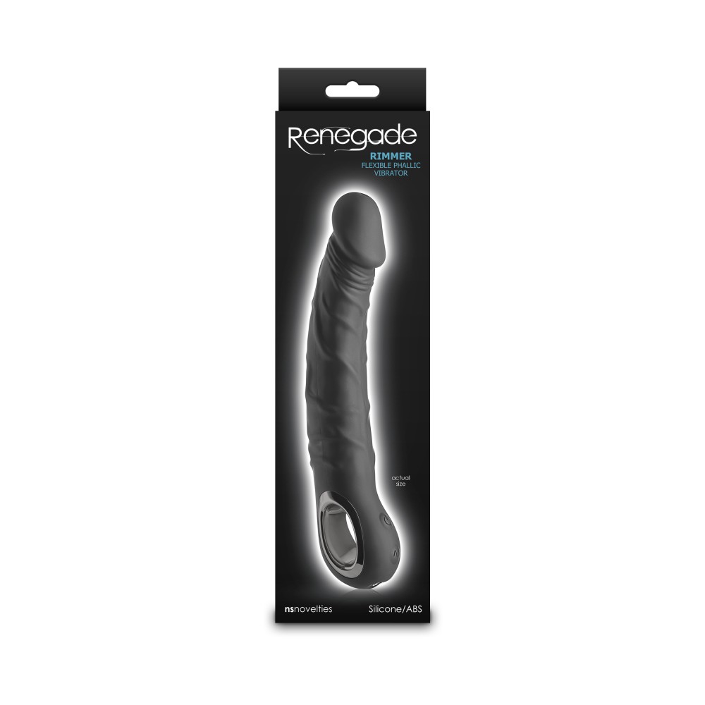Renegade Rimmer 22,1 cm - élethű G-pontos vibrátor fogógyűrűvel (fekete) - Image 4