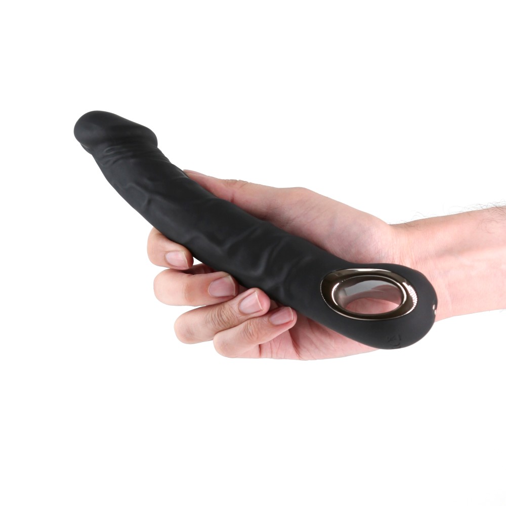 Renegade Rimmer 22,1 cm - élethű G-pontos vibrátor fogógyűrűvel (fekete) - Image 3