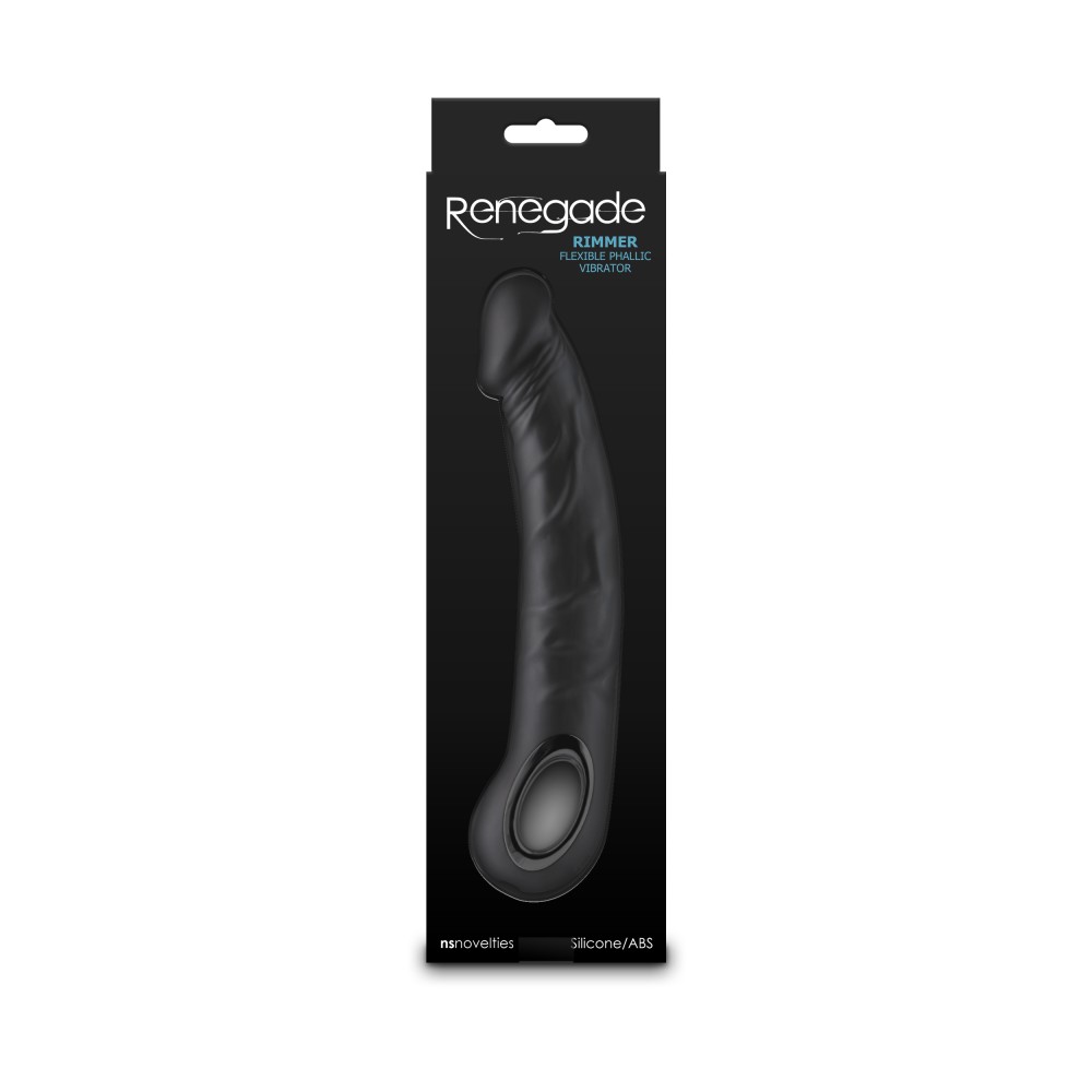 Renegade Rimmer 22,1 cm - élethű G-pontos vibrátor fogógyűrűvel (fekete) - Image 2