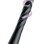 Anal Fantasy Elite Twist Ecstasy 24 cm - forgó-toló vibrátor (fekete)