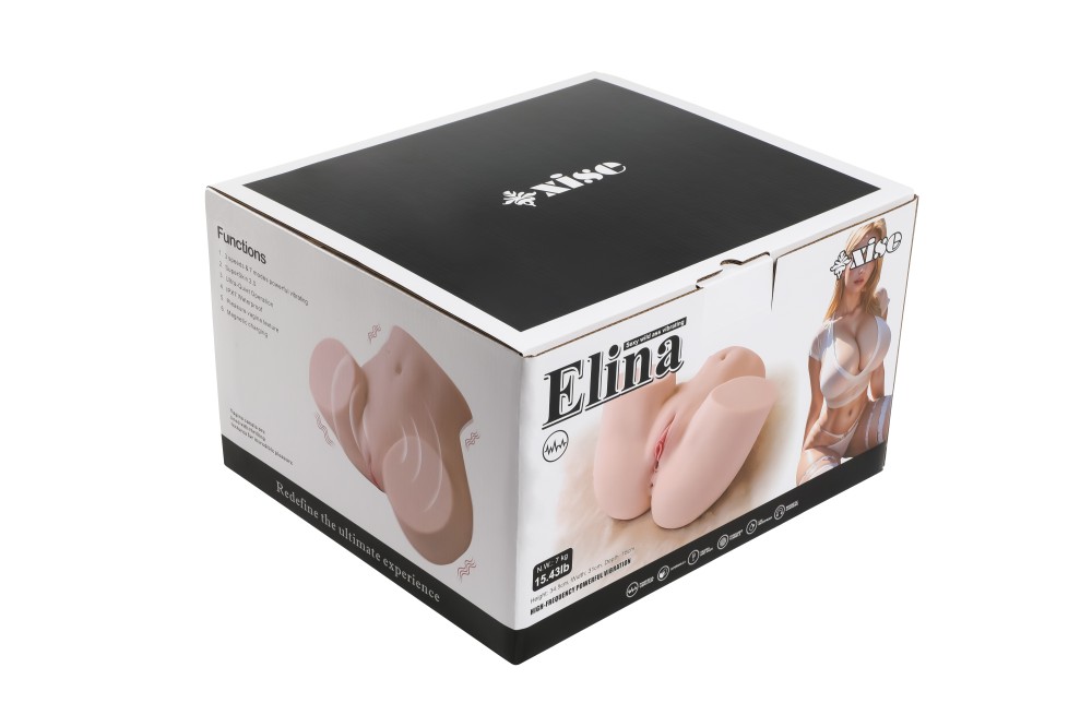 Elina 34,5 cm - vibrátoros maszturbátor mellekkel (testszínű) - Image 8