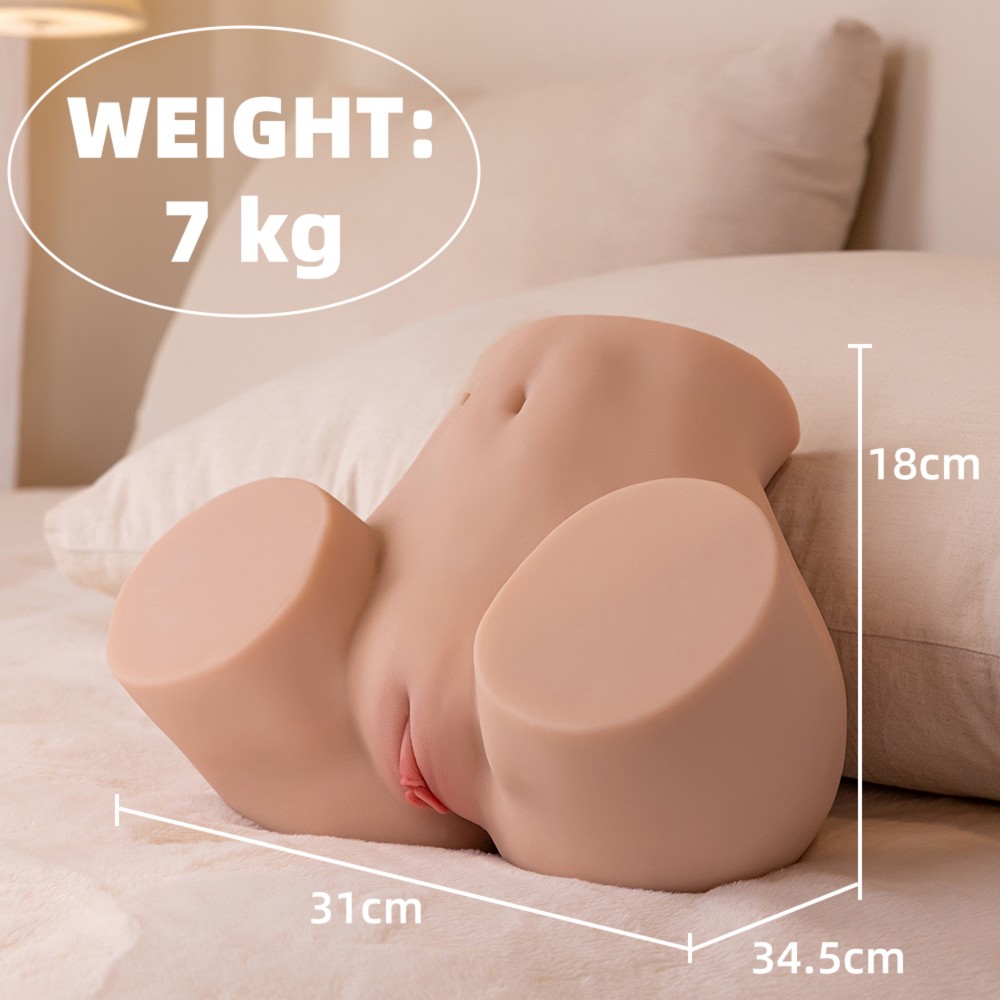Elina 34,5 cm - vibrátoros maszturbátor mellekkel (testszínű) - Image 7
