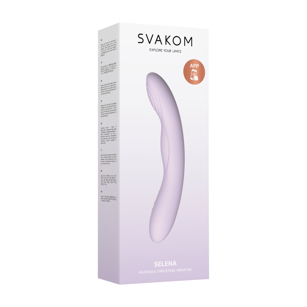 Svakom Selena Pastel Lilac 21 cm - toló-melegítős app-vezérelt vibrátor (lila) - Image 10
