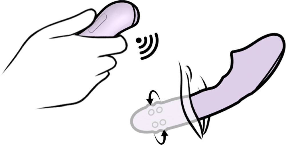 Svakom DuoGlow Pastel Lilac - szétválasztható, tolós, gyöngyös vibrátor pulzáló csiklóizgatóval (lila) - Image 18