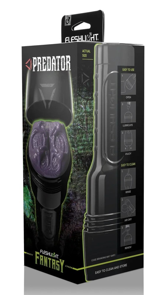 Fleshlight Fantasy Predator Vagina 25,4 cm - Superskin maszturbátor egyedi belső textúrával (lila) - Image 11