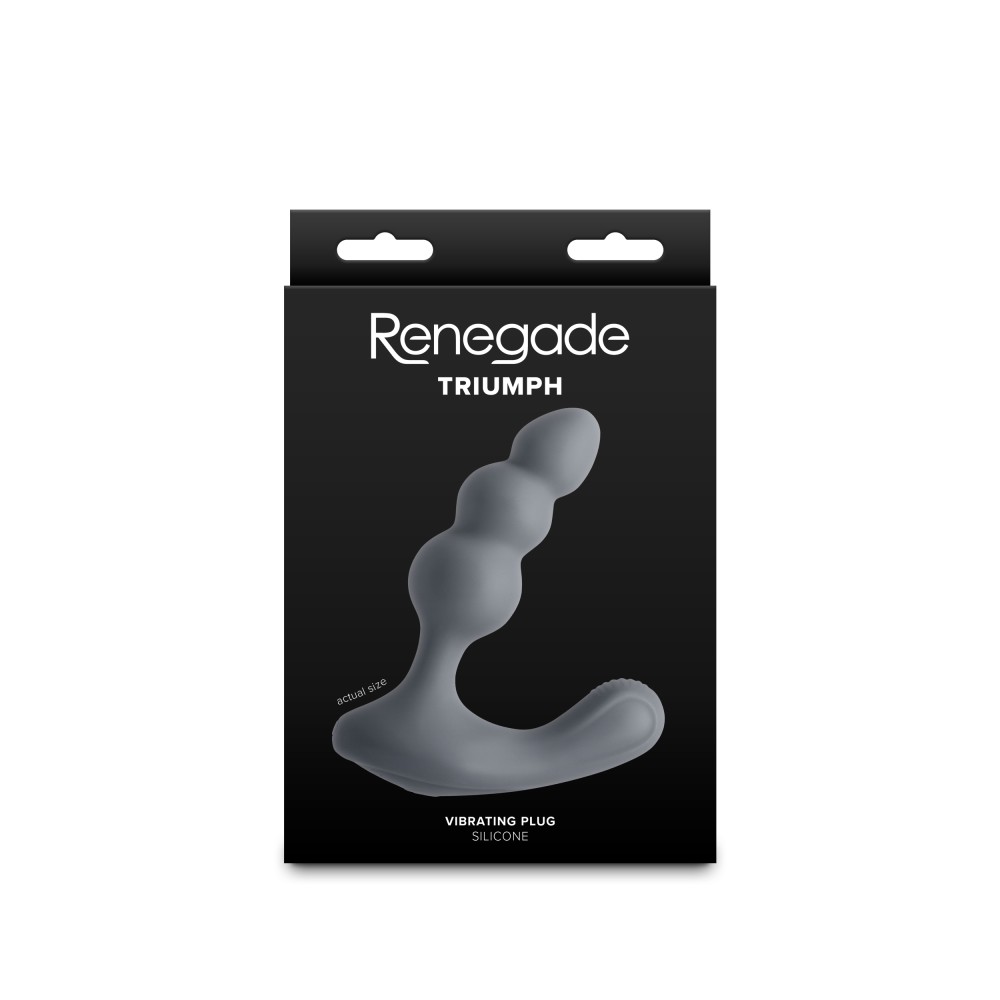 Renegade Triumph 9,5 cm - rezgő prosztata-masszírozó (szürke) - Image 3