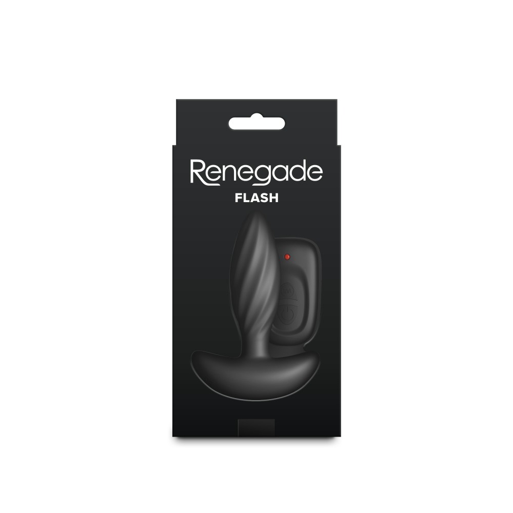 Renegade Flash 8 cm - rezgő anál plug távirányítóval (fekete) - Image 4