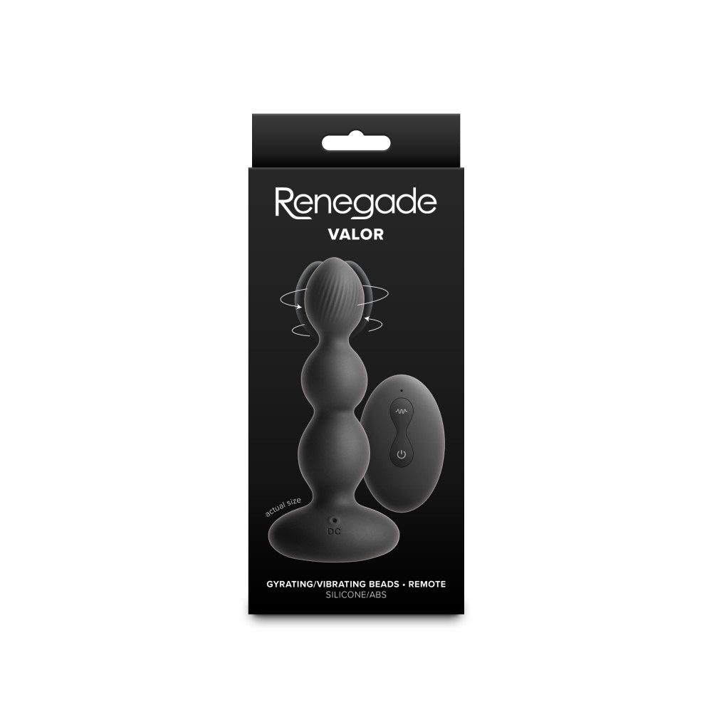 Renegade Valor 11 cm - rezgő anál plug távirányítóval (fekete) - Image 3