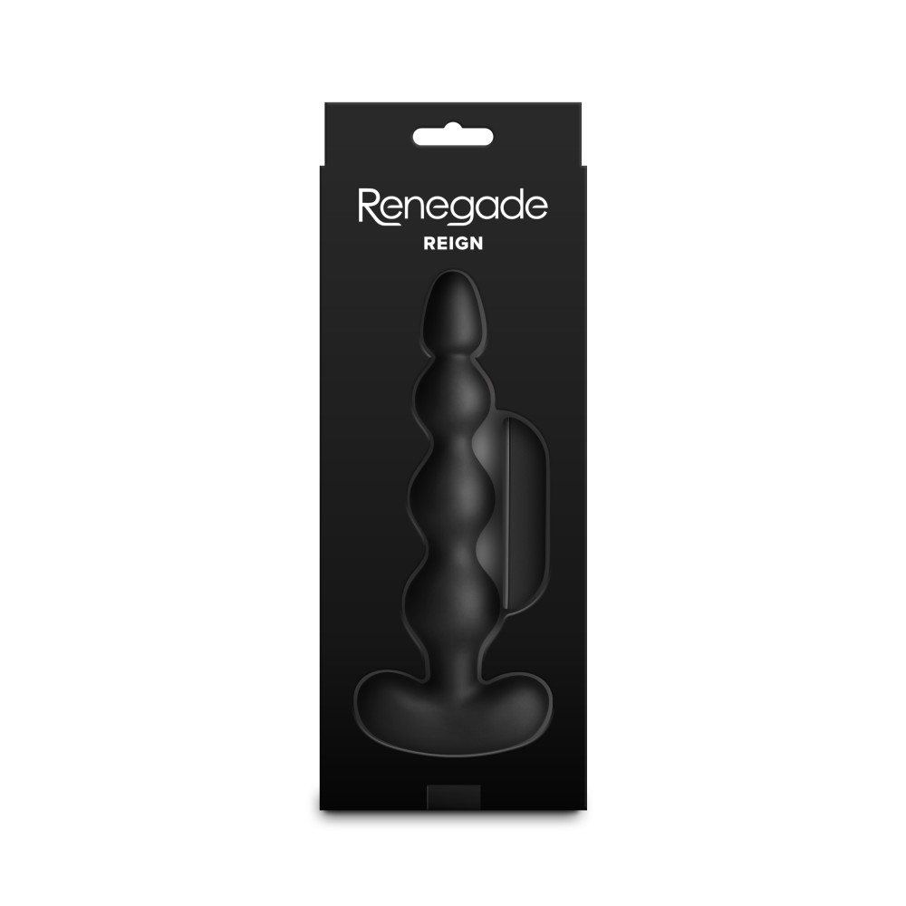 Renegade Reign 15 cm - rezgő anál gyöngysor távirányítóval (fekete) - Image 2