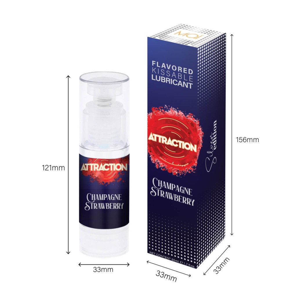 Champagne Strawberry 50 ml - epres illatú vízbázisú síkosító - Image 4