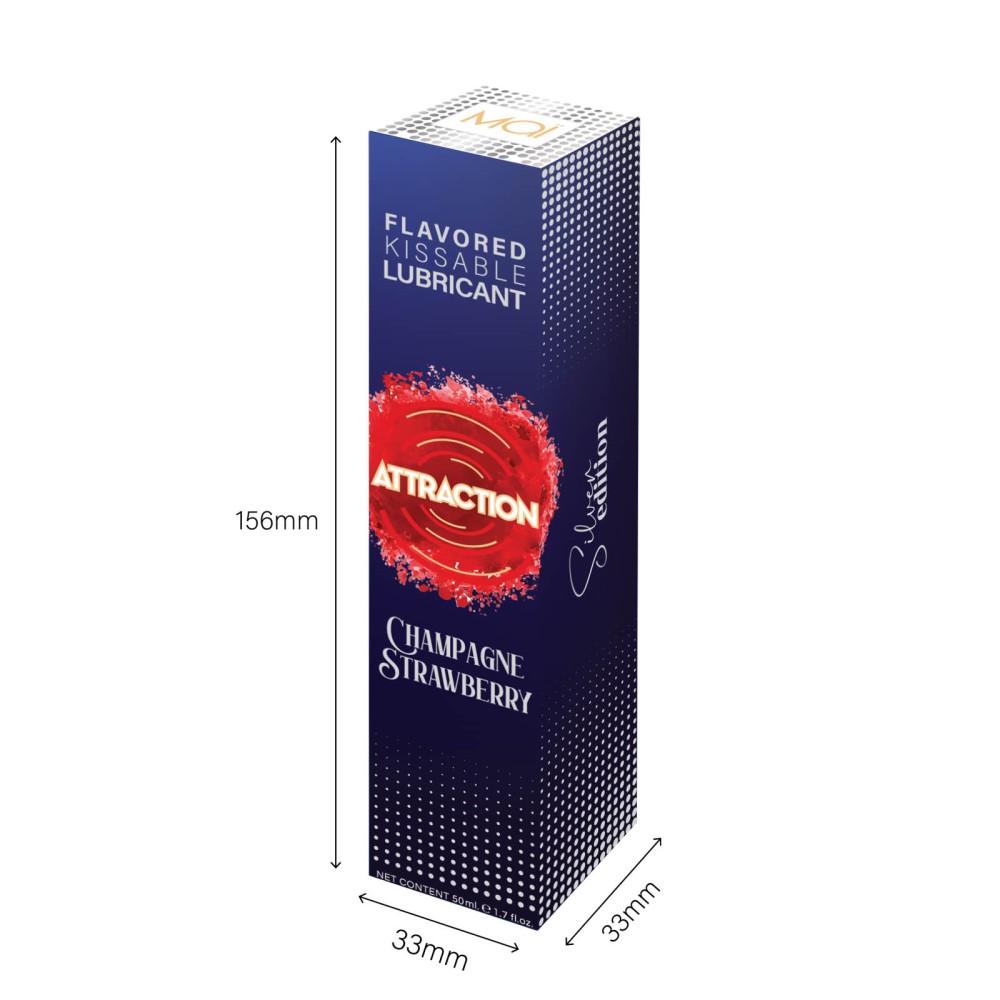 Champagne Strawberry 50 ml - epres illatú vízbázisú síkosító - Image 3
