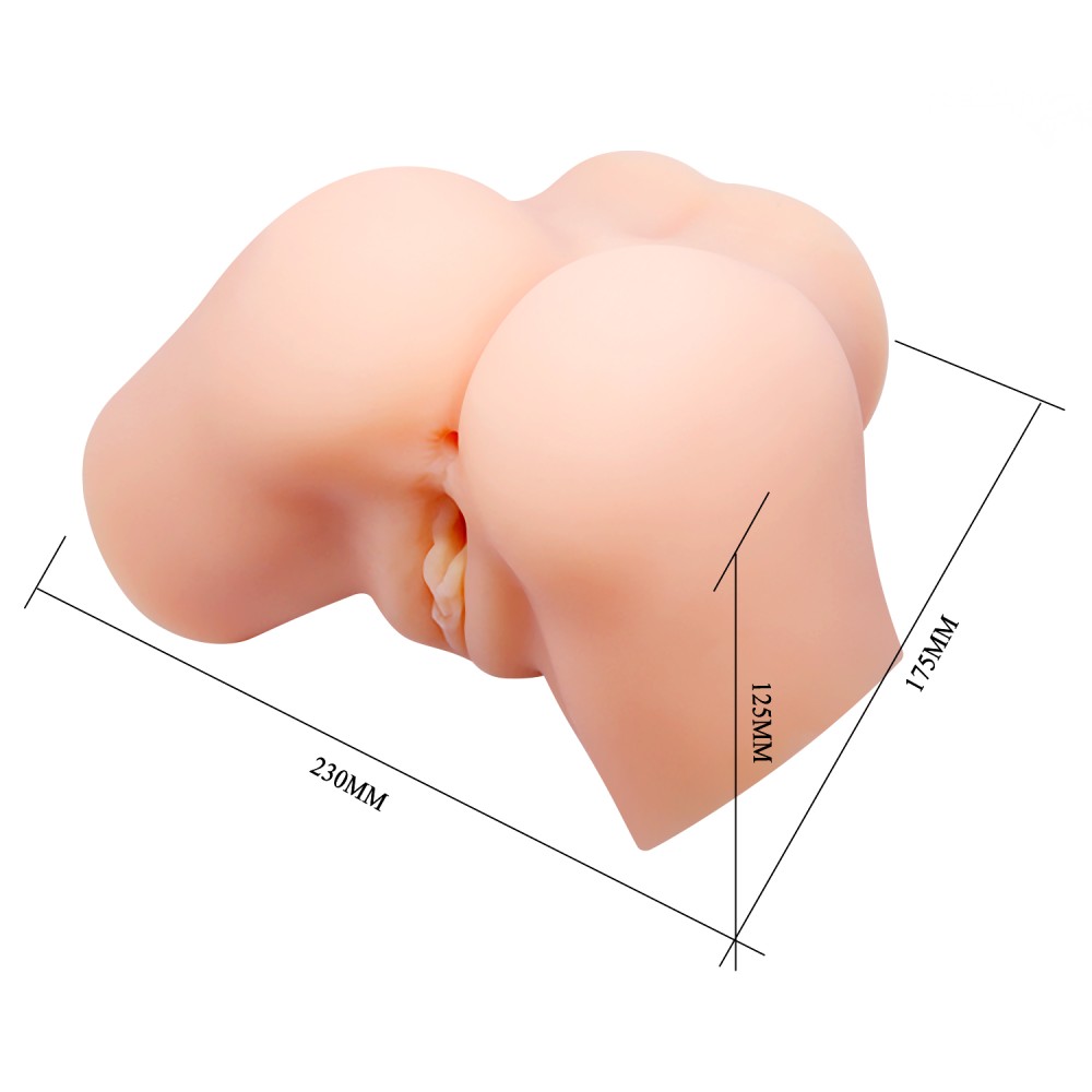 Samantha 17,5 cm - távirányítós vibrátoros maszturbátor vibrátoros tojással (testszínű) - Image 4