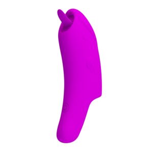 Pretty Love Peterson 10 cm - nyelvszerű hegyű ujjvibrátor (lila)